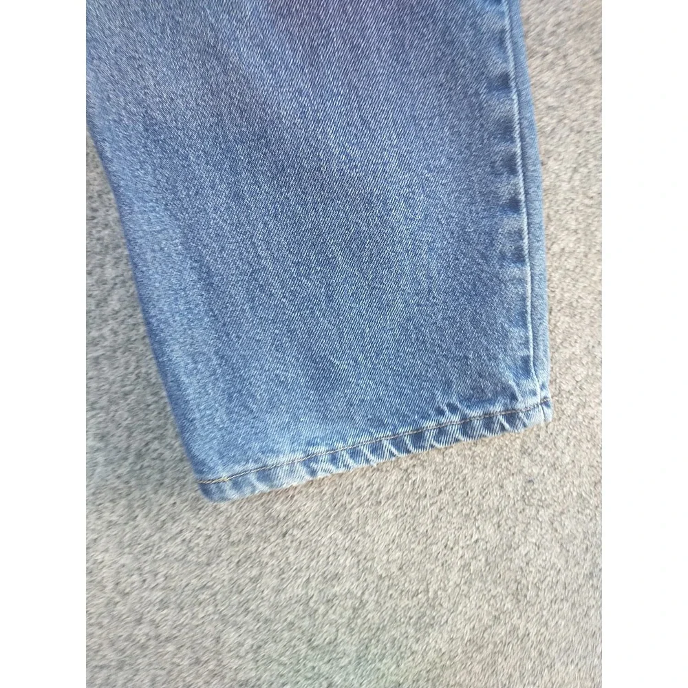 Mens Medium Wash Straight Leg Denim Jeans 100% Cotton 32x31 976T1DR